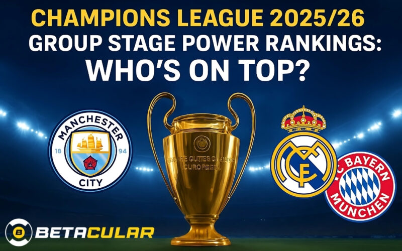 Champions League 2025/26 Group Stage Power Rankings: Who’s on Top?