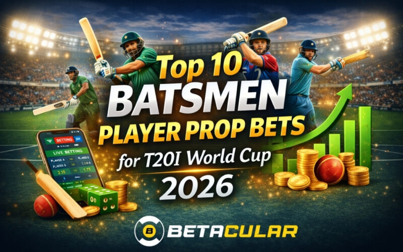 Top 10 Batsmen Player Prop Bets for T20I World Cup 2026
